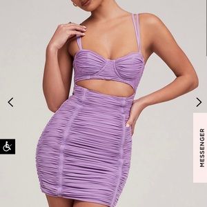 Mistress Rocks Lovers Lilac Cutout Mesh Dress